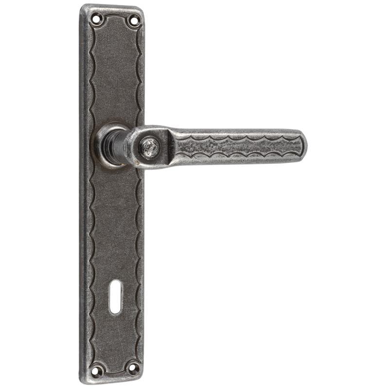 Maniglia con placca curva in Ferro - Immagine 1