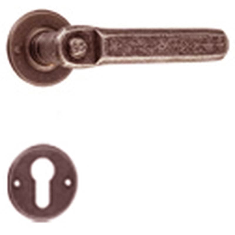 Ruggine  • Ferro • Foro cilindrico -  con molla di ritorno 